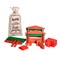 Lehman's Toy Log Farm Playset, Classic American Made Building Set, 73 Interlocking Wooden Pieces in Handy Storage Bag